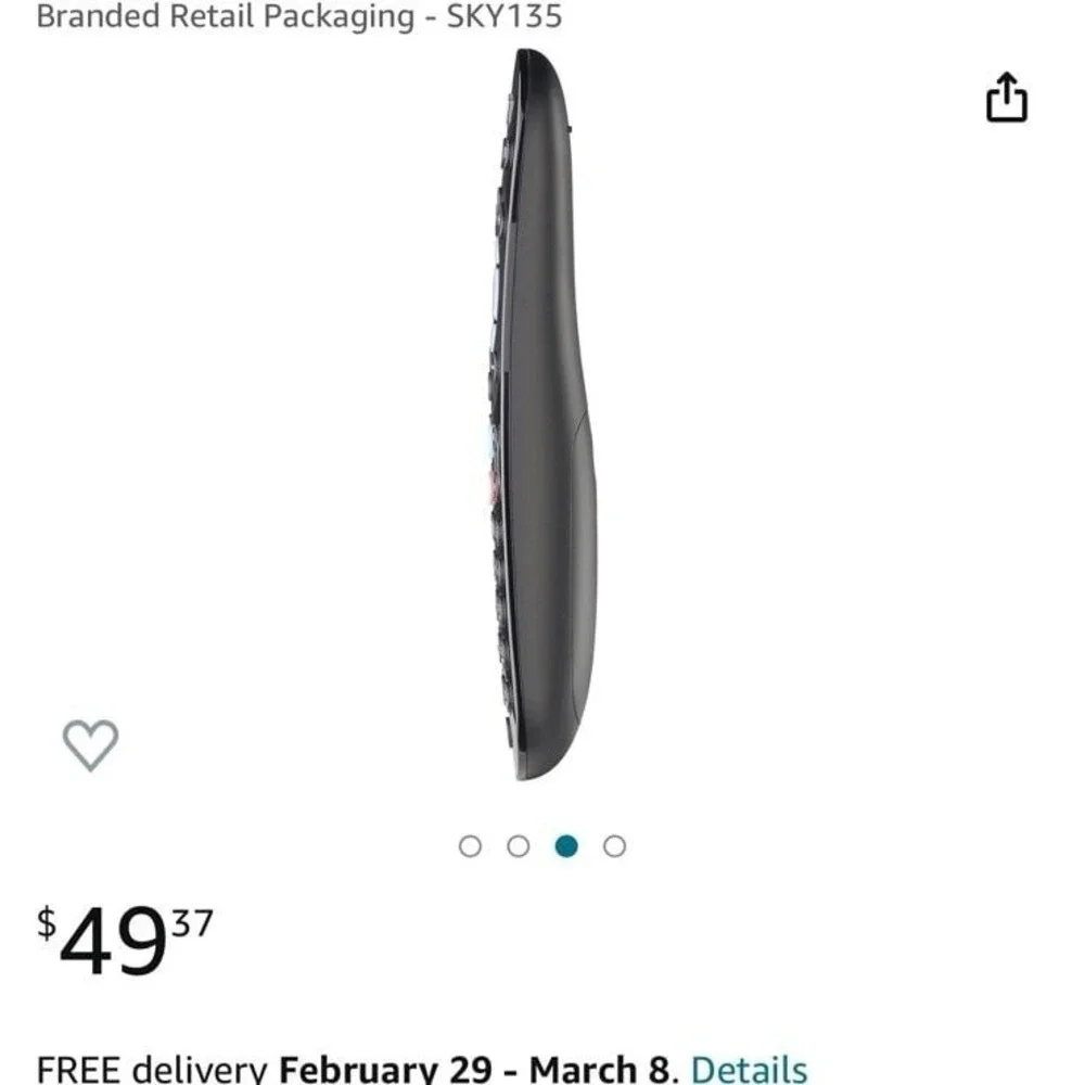 New Original Sky Q Voice Remote Control – Duracell Batteries Included – Compatib